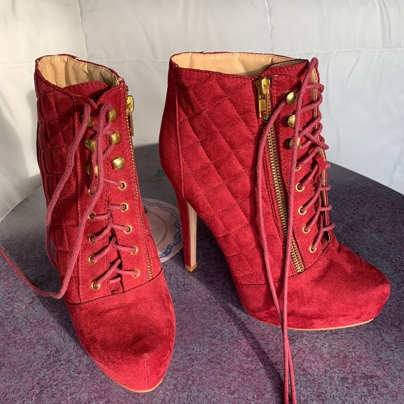 JustFab Shoes - 👠Porcia Stiletto Booties, 9.